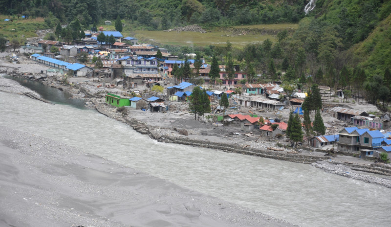 मर्स्याङ्दी नदीले सतर्कता तह पार गर्‍यो