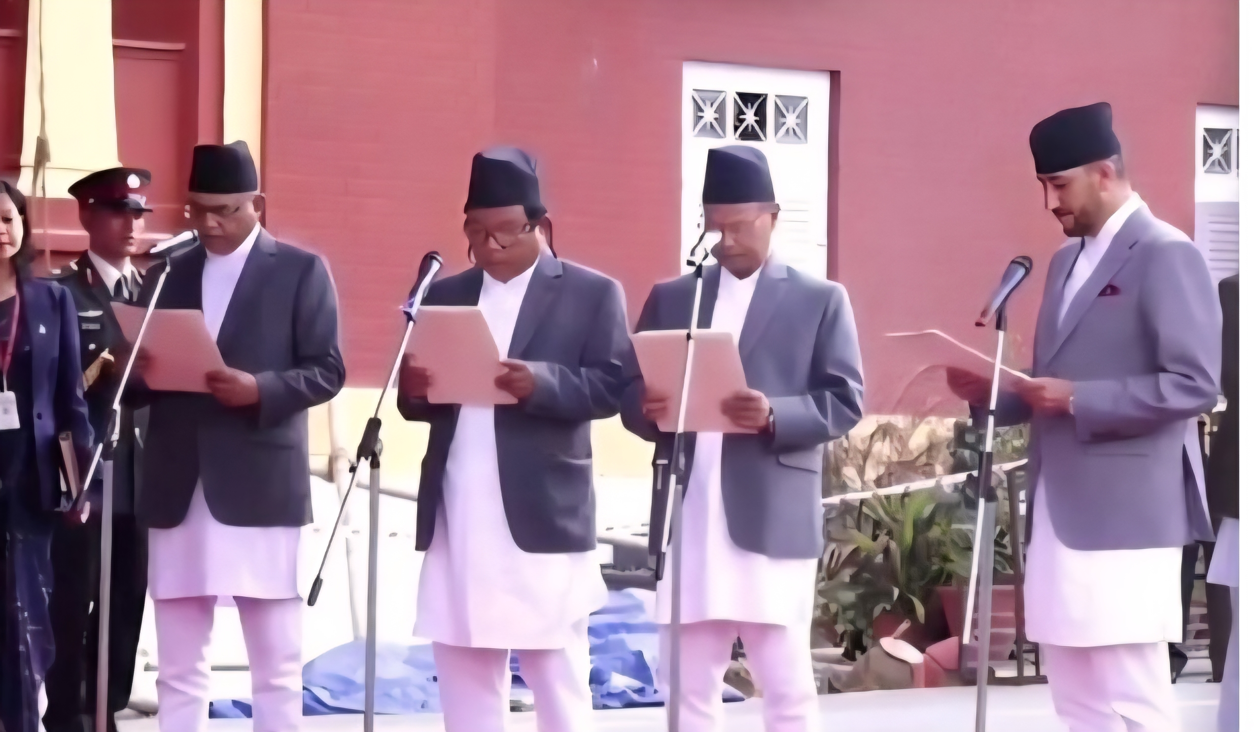 नवनियुक्त ४ मन्त्री द्वारा शपथग्र​ह​ण