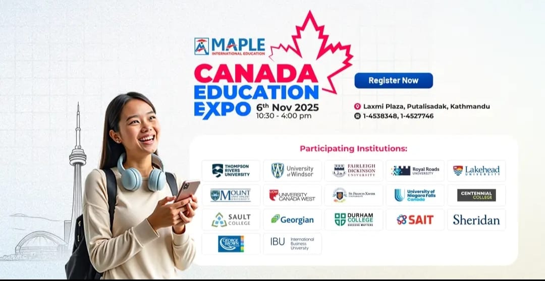 म्यापल इन्टरनेशनलले कार्तिक २० गते क्यानडा एजुकेशन फेयर आयाेजना गर्दै