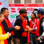 काठमाडौं-४ मा ८३ युवा कांग्रेस प्रवेश, उम्मेदवार सचिनले गरे स्वागत